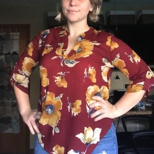 Le Lis Long Sleeve Fall Blouse